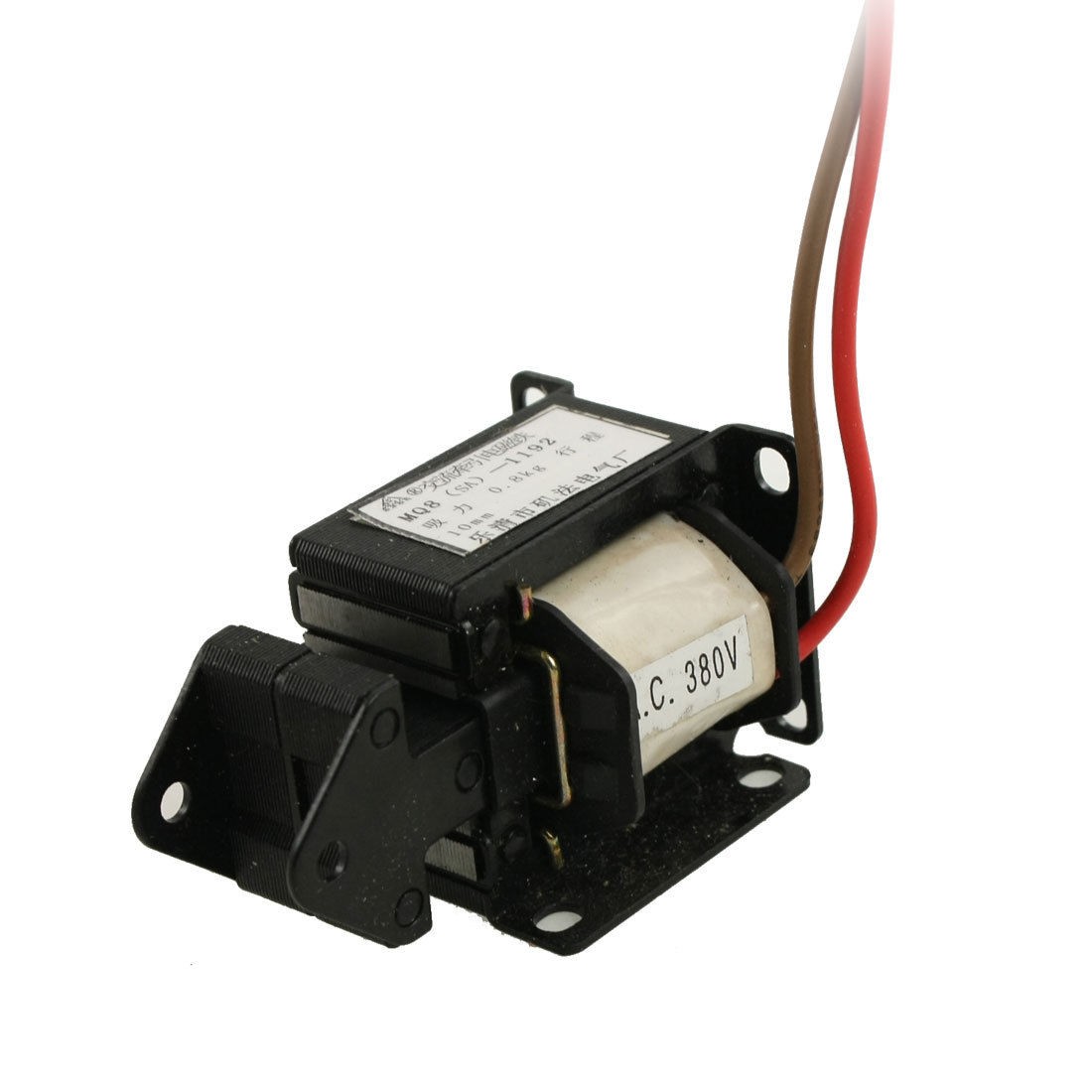 10mm Stroke 0 8kg Force AC 380V Pull Type Solenoid Electromagnet