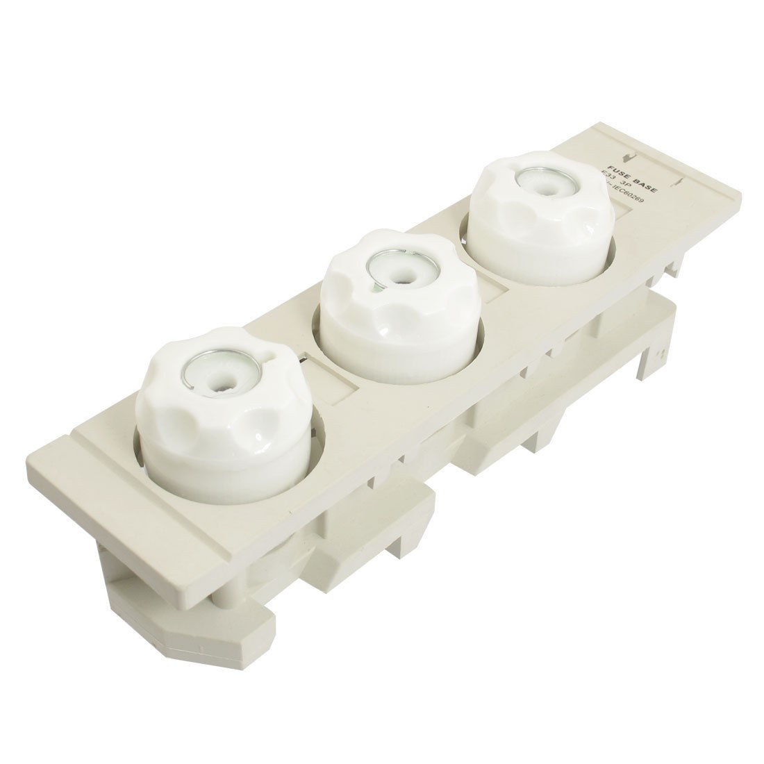 AC 690V 63A E33 Type 3P Screw Fuse Base w Gray Plastic Cover