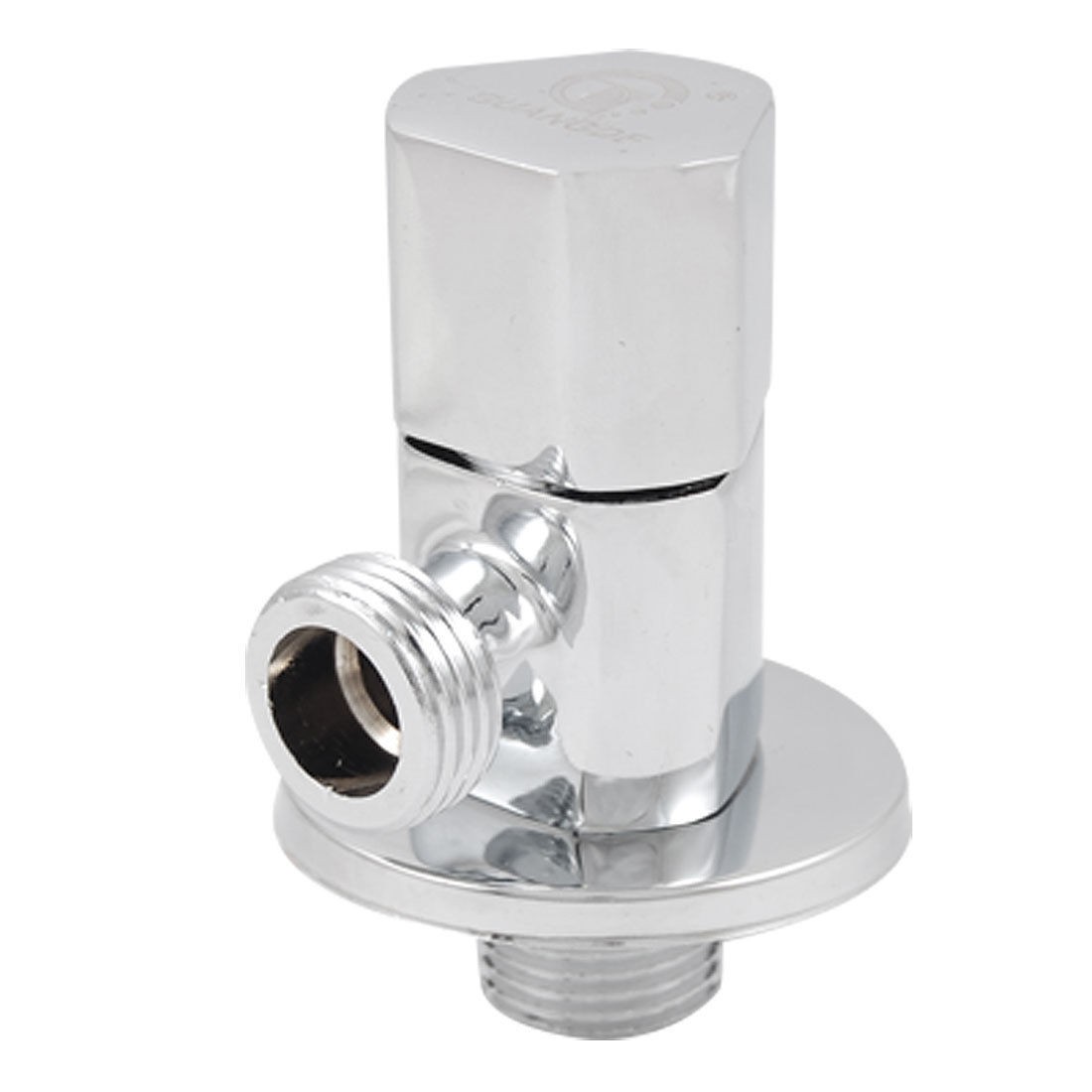 Office Silver Tone Triangle Angle Valve 4/5" x 4/5" Male Thread