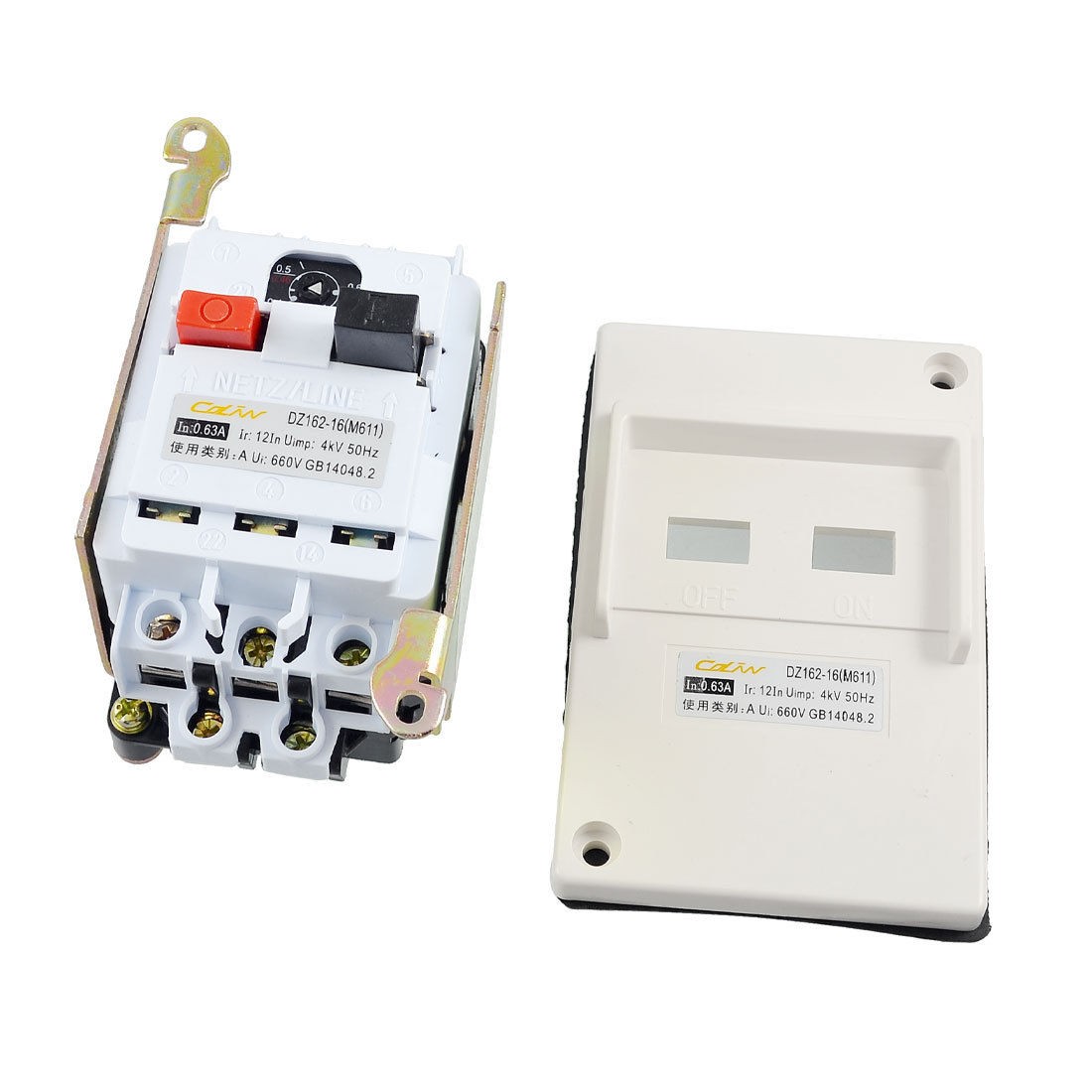 DZ162-16 AC 660V 0.63A Panel Overload Protection Breaker
