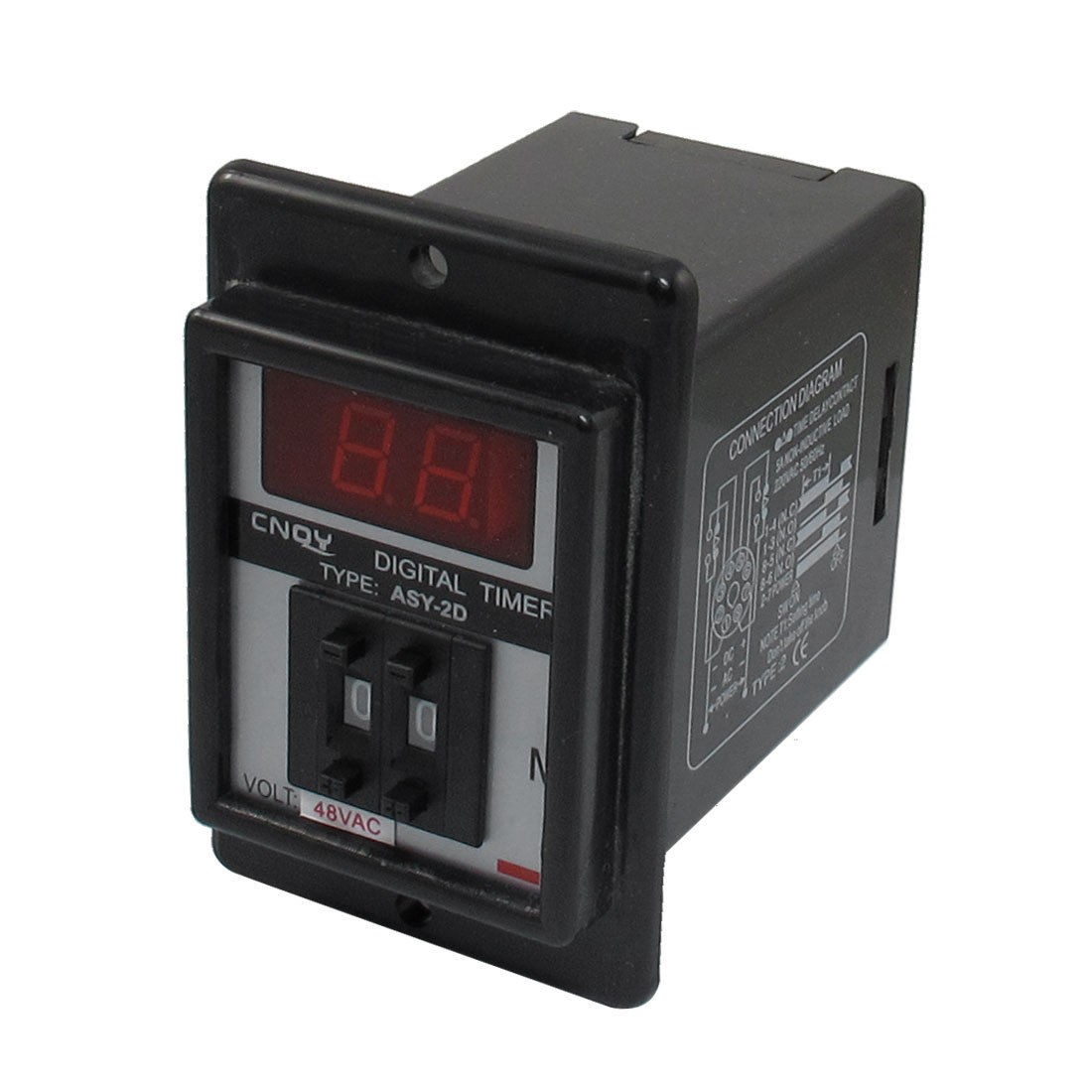 Black AC 48V Power on Delay Timer Time Relay 1 99 Minute 8 Pins ASY 2D