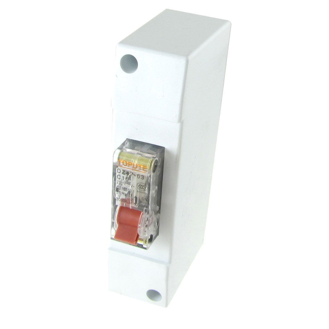 AC 230V 400V 16A 1P Transparent Mini Circuit Breaker MCB with Housing