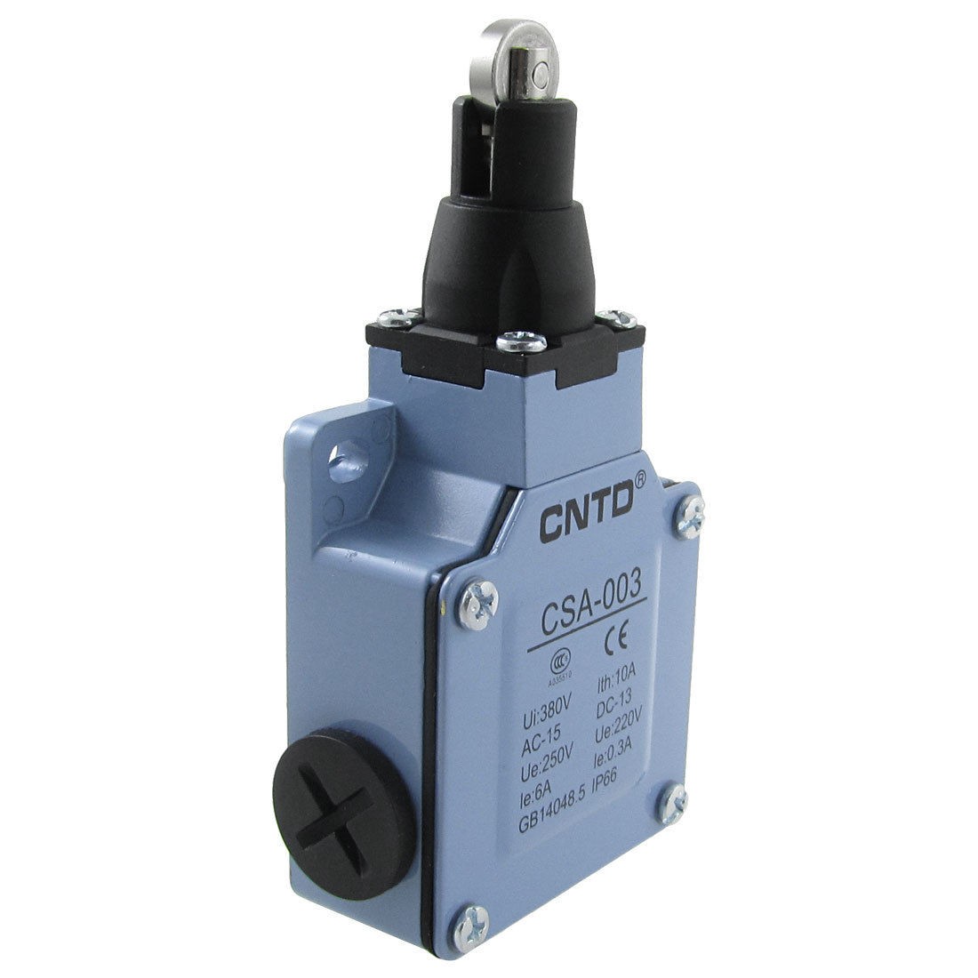 6A/250VAC 0.3A/220VDC Parallel Roller Plunger Enclosed Limit Switch CSA-003
