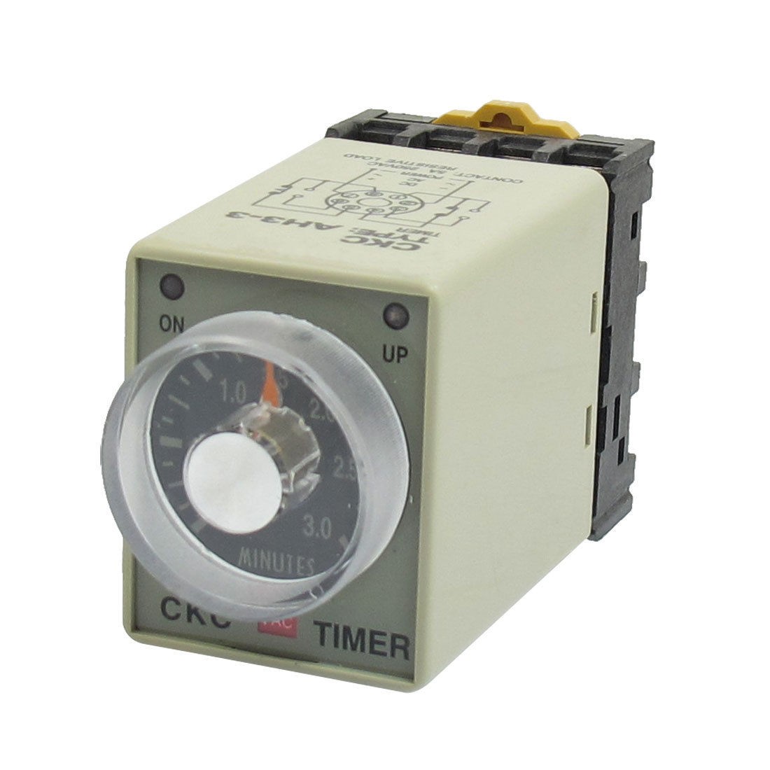 AH3 3 380VAC Power on 0 3 Minutes Delay Timer Time Relay Black Base