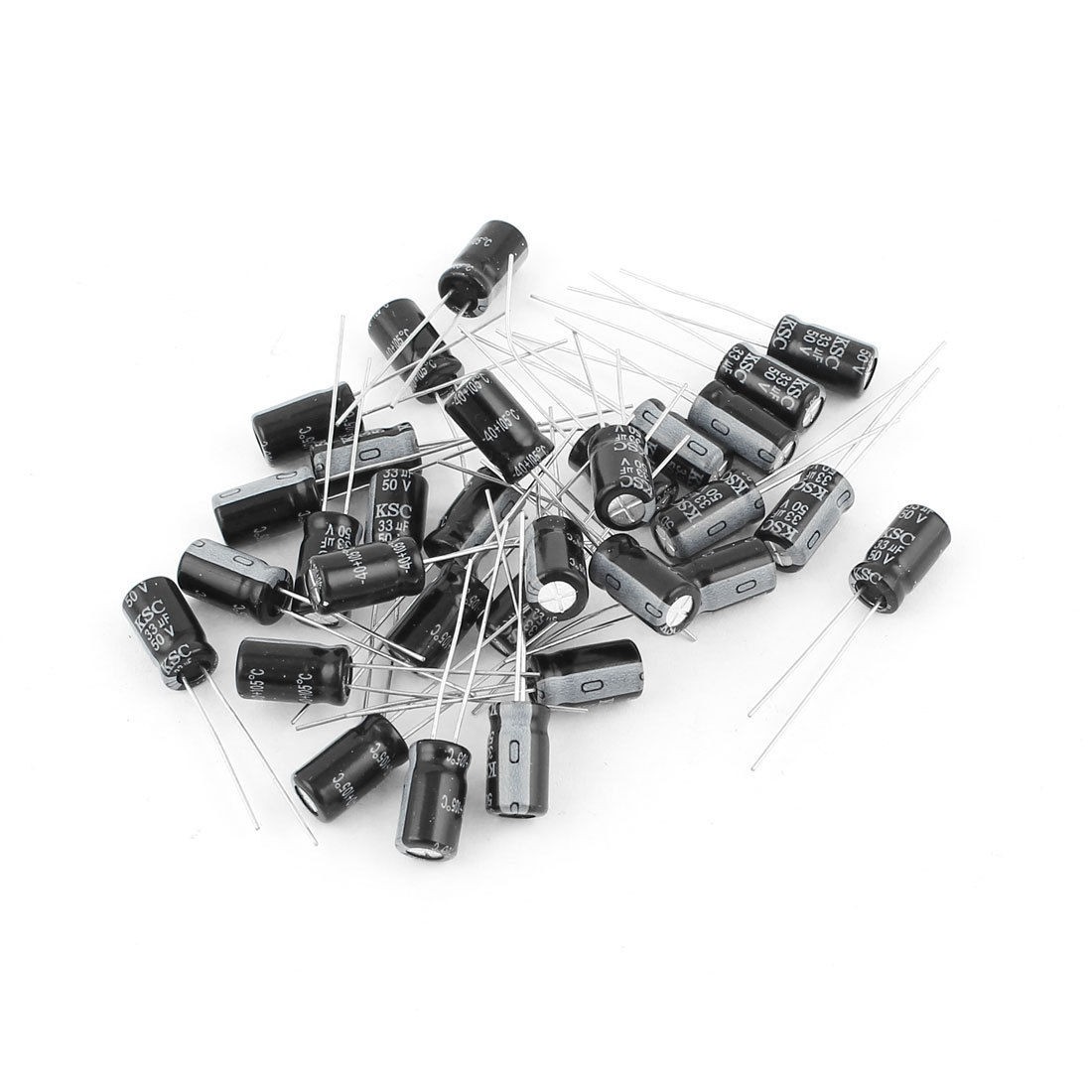 30pcs 50V 33uF Radial Leads Polarised Aluminium Electrolytic Capacitor