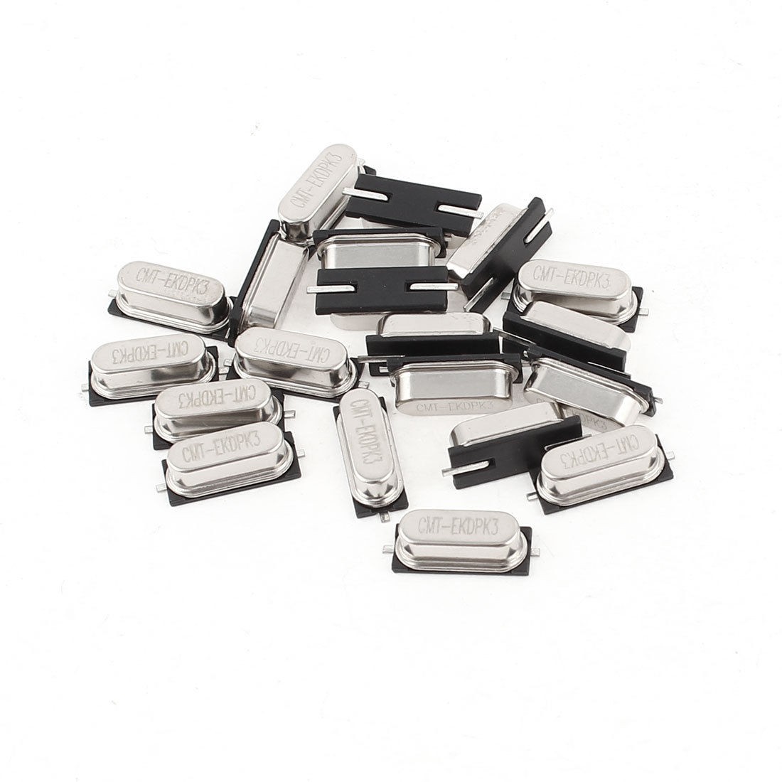 20 Pcs HC 49S 13 824M 20pf 2 Terminal SMD Crystal Oscillators Silver Tone