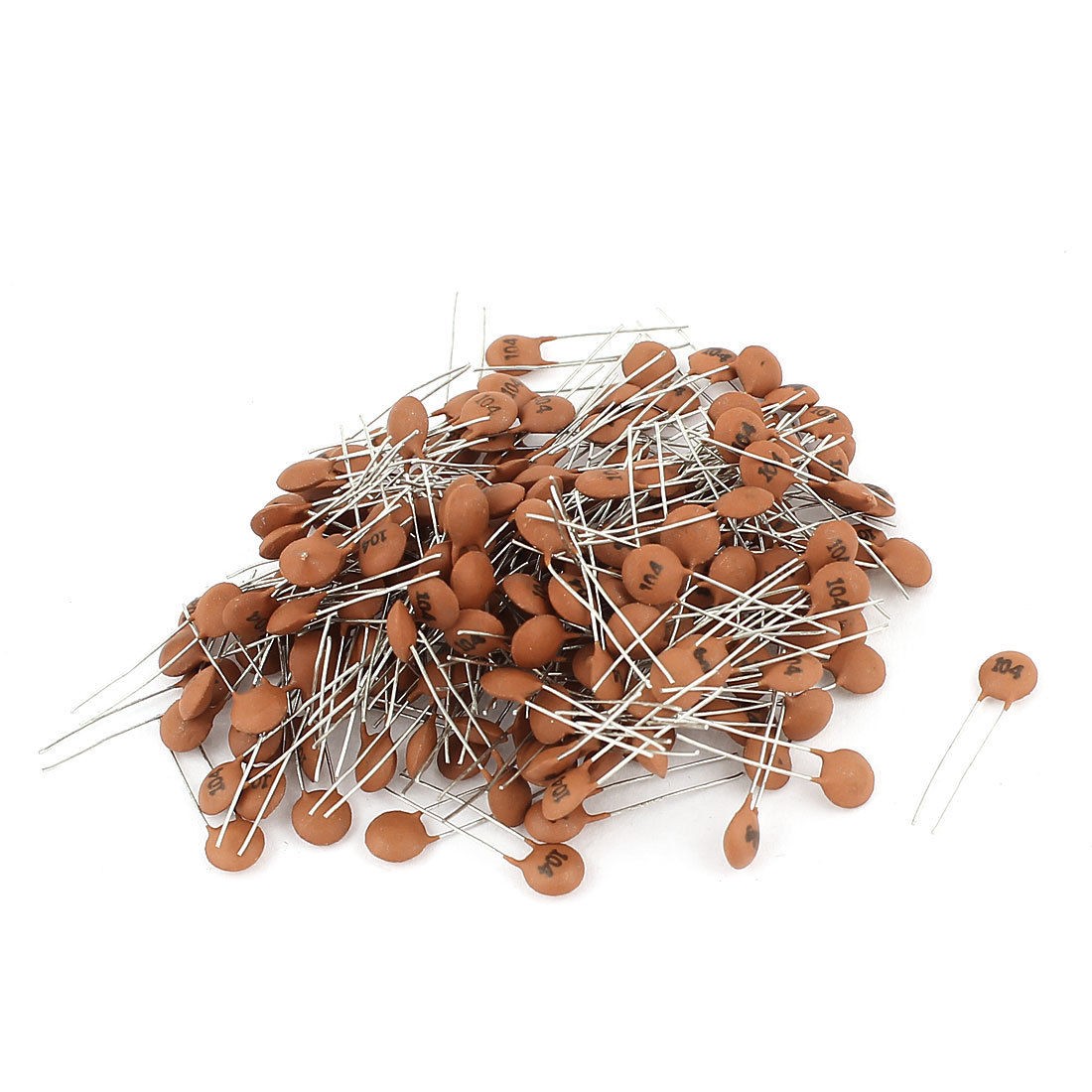 200pcs 2 5mm Pitch 50V 0 1uF DIP Type Ceramic Disc Capacitors