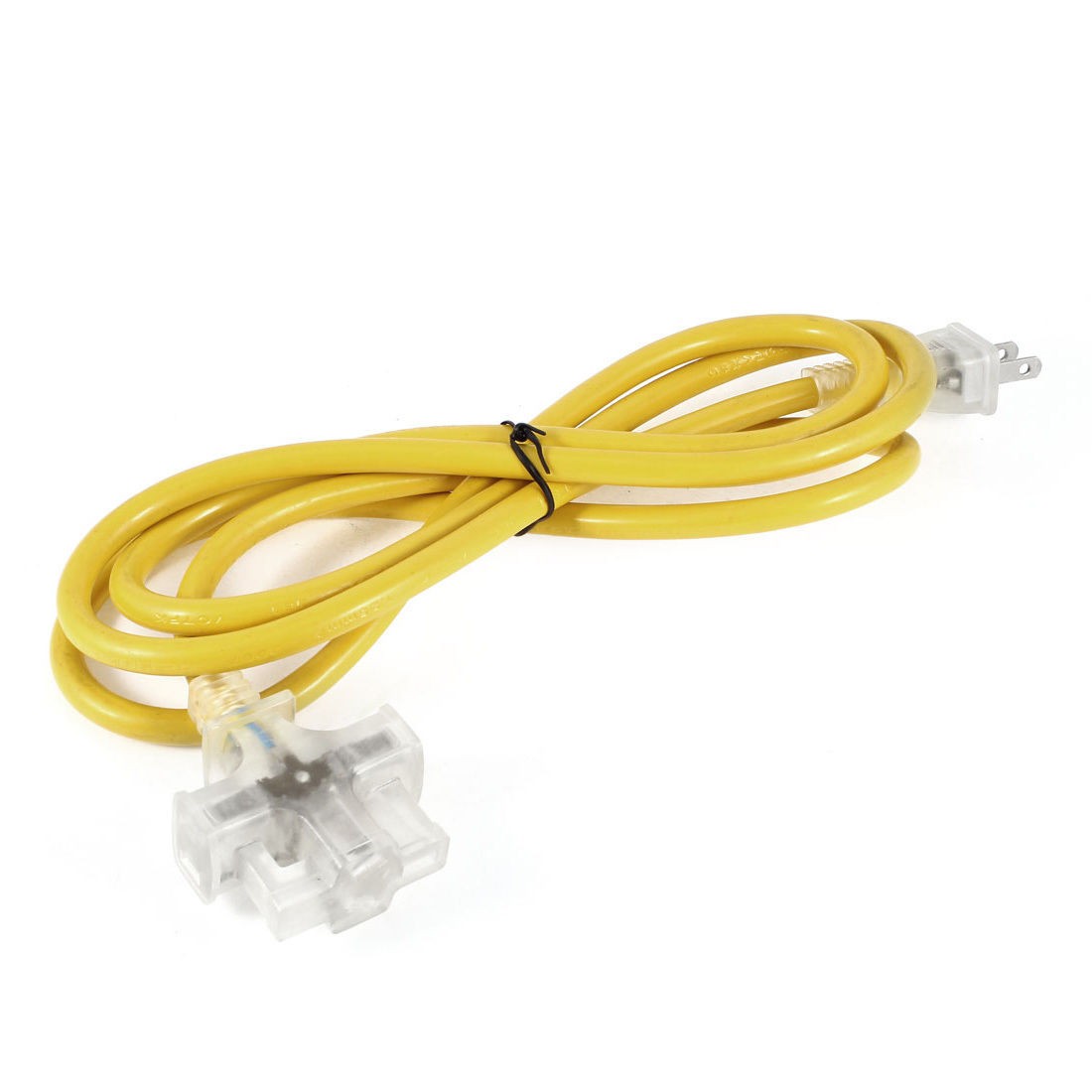 Yellow 6 6ft Cable AU US Socket 3 Outlet Power Splitter AC 125V 15A US Plug