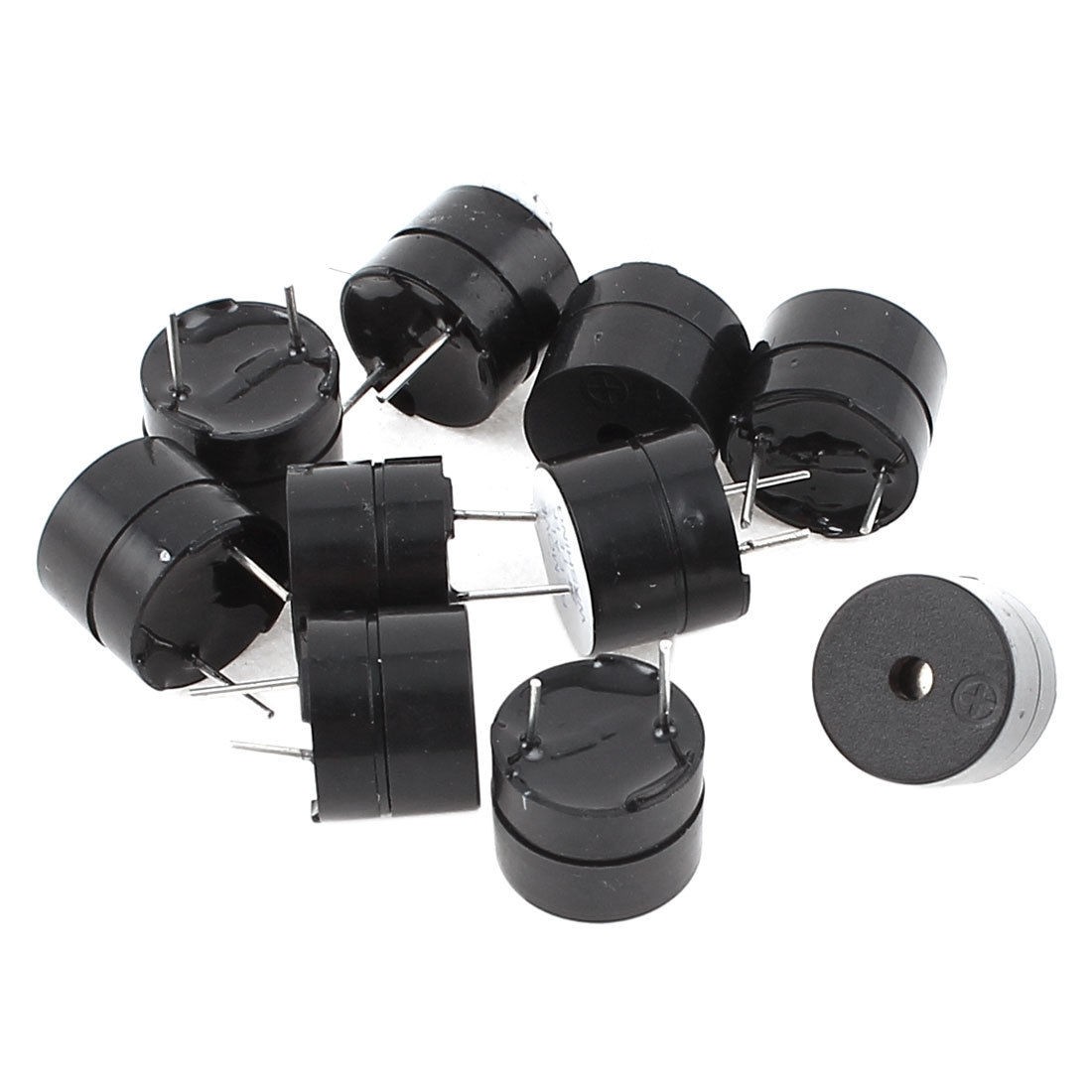 10 Pcs Industrial Electronic Continuous Sound Buzzer DC 5V 40mA 12mmx9mm Black