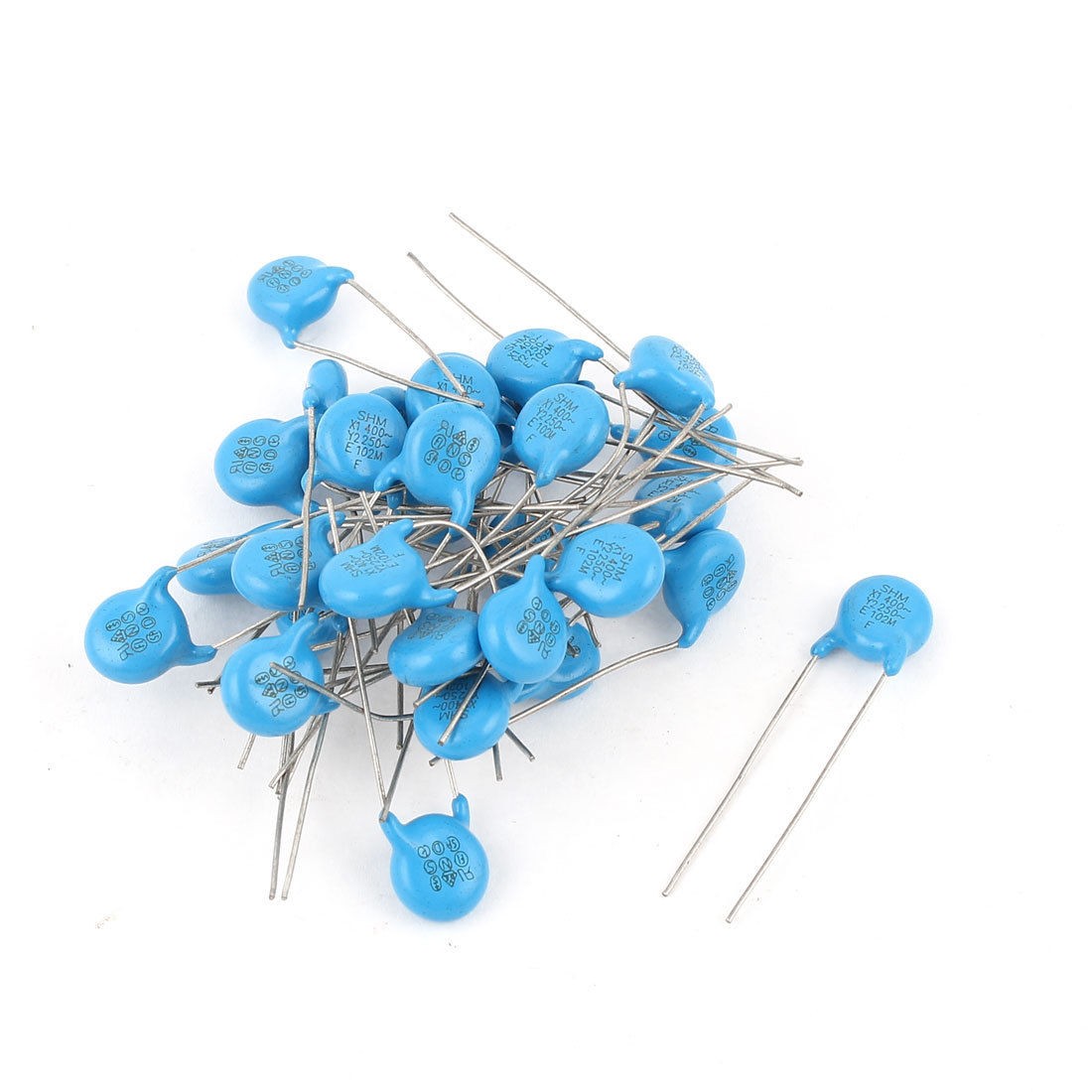30pcs Blue High Voltage Ceramic Disc Capacitor 250V 1000pF 20 Tolerance