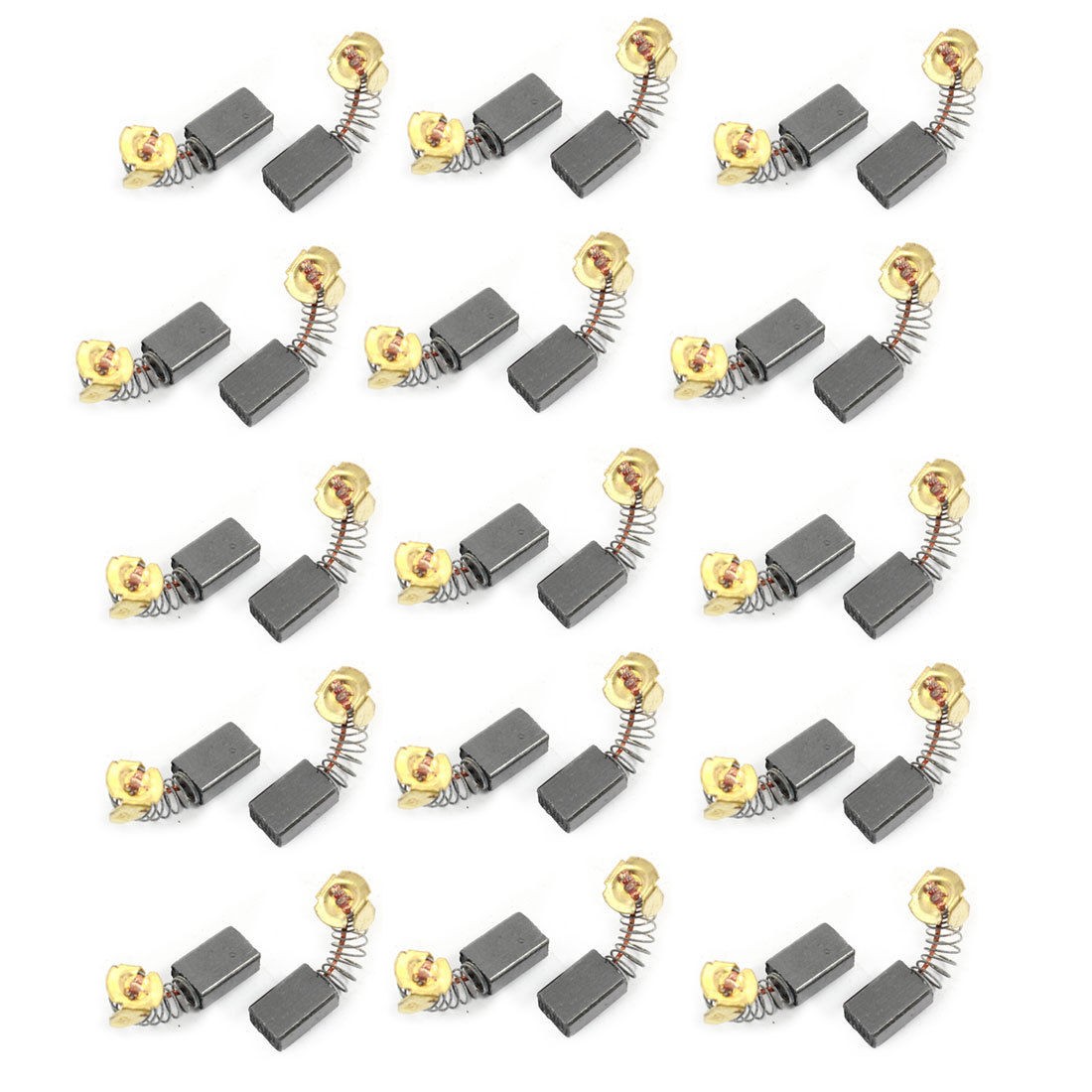 30 Pcs 12mm x 8mm x 5mm Carbon Brushes Black for Electric Drill Motor