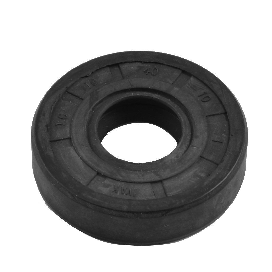 Black Nitrile Rubber Dual Lips Oil Shaft Seal TC 16mm x 40mm x 10mm