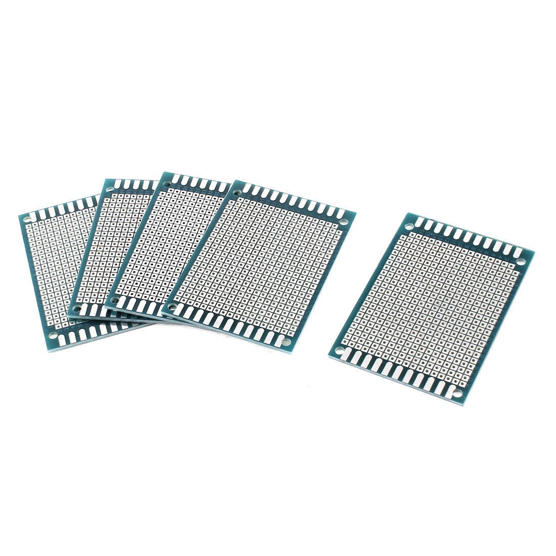 7cm x 5cm Single Side Tinned Universal Prototype PCB Circuit Board Teal 5pcs