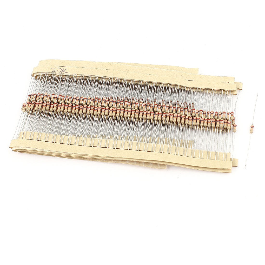 400x 27K Ohm 0 25W 5 Tolerance Axial Leads Type Carbon Film Resistors