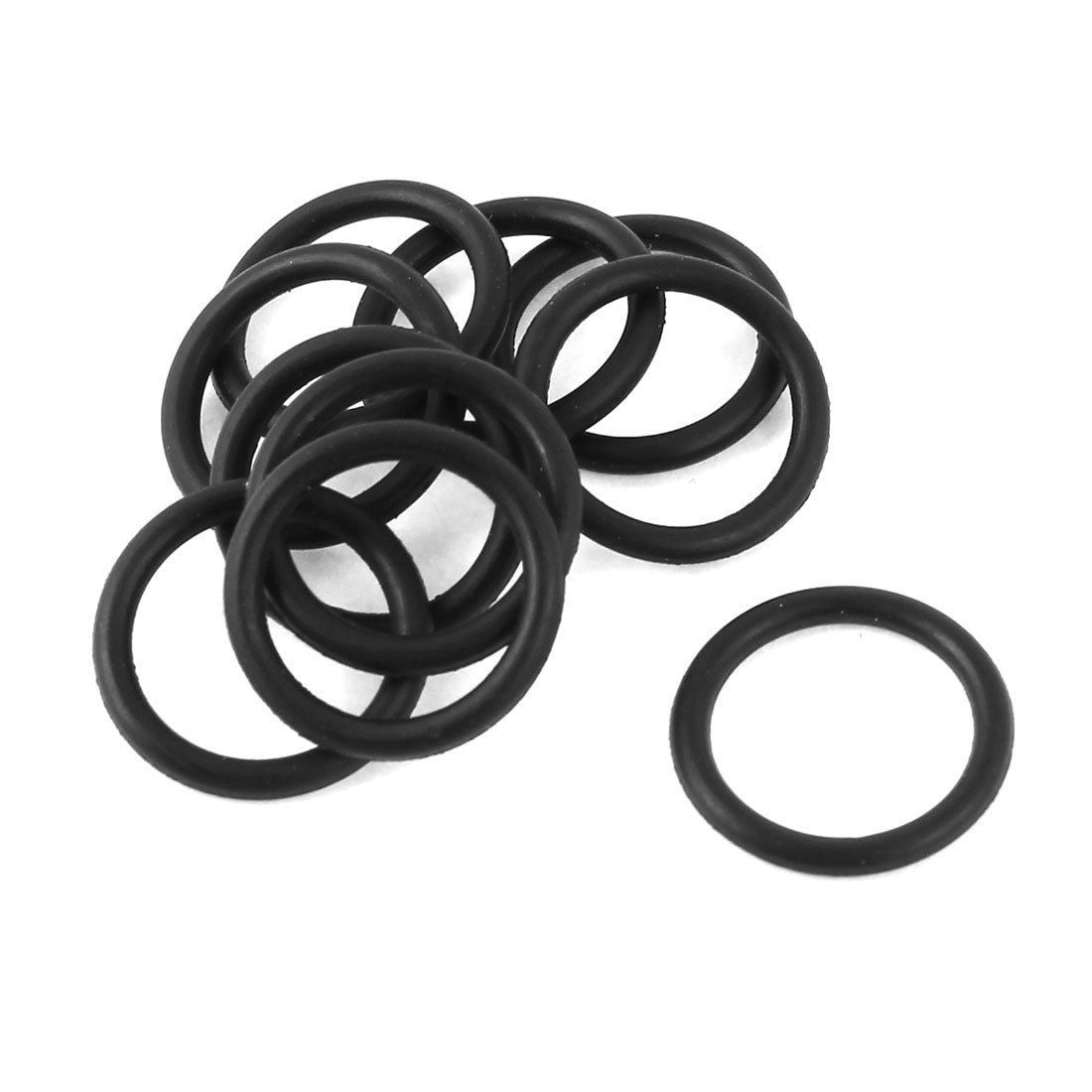 16mm x 2mm x 12mm Nitrile Rubber O Type Sealing Ring Gasket Grommets Black 10pcs