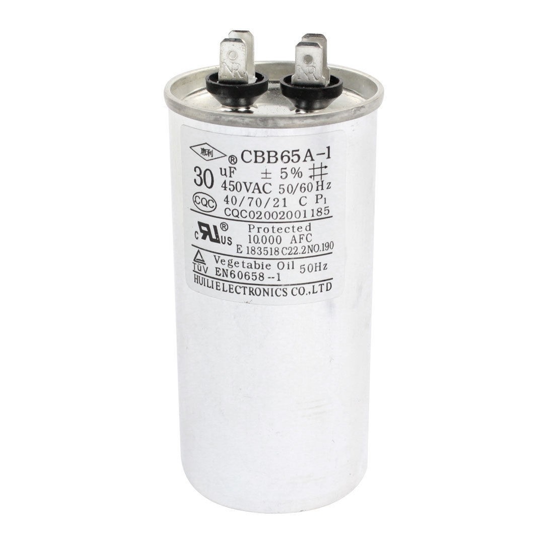 AC 450V 30uF 50 60Hz Air Conditioner Motor Run Capacitor CBB65A 1 Silver Tone