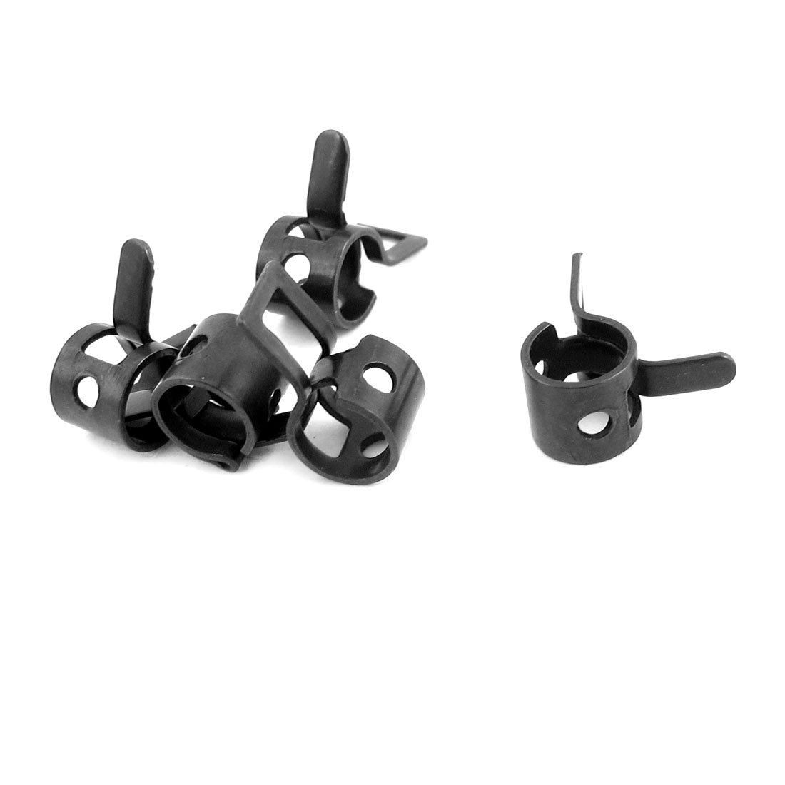 5pcs 6mm Spring Band Type Black Metal Fuel Hose Clip for RC Model