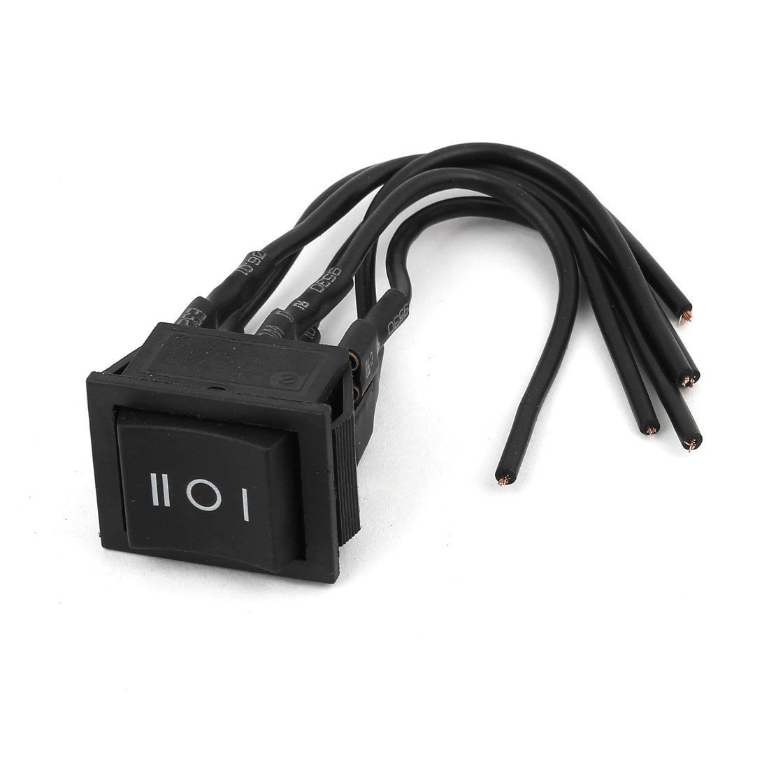 AC 16A 250V 20A 125V 6 Wires DPDT Rocker Switch Black