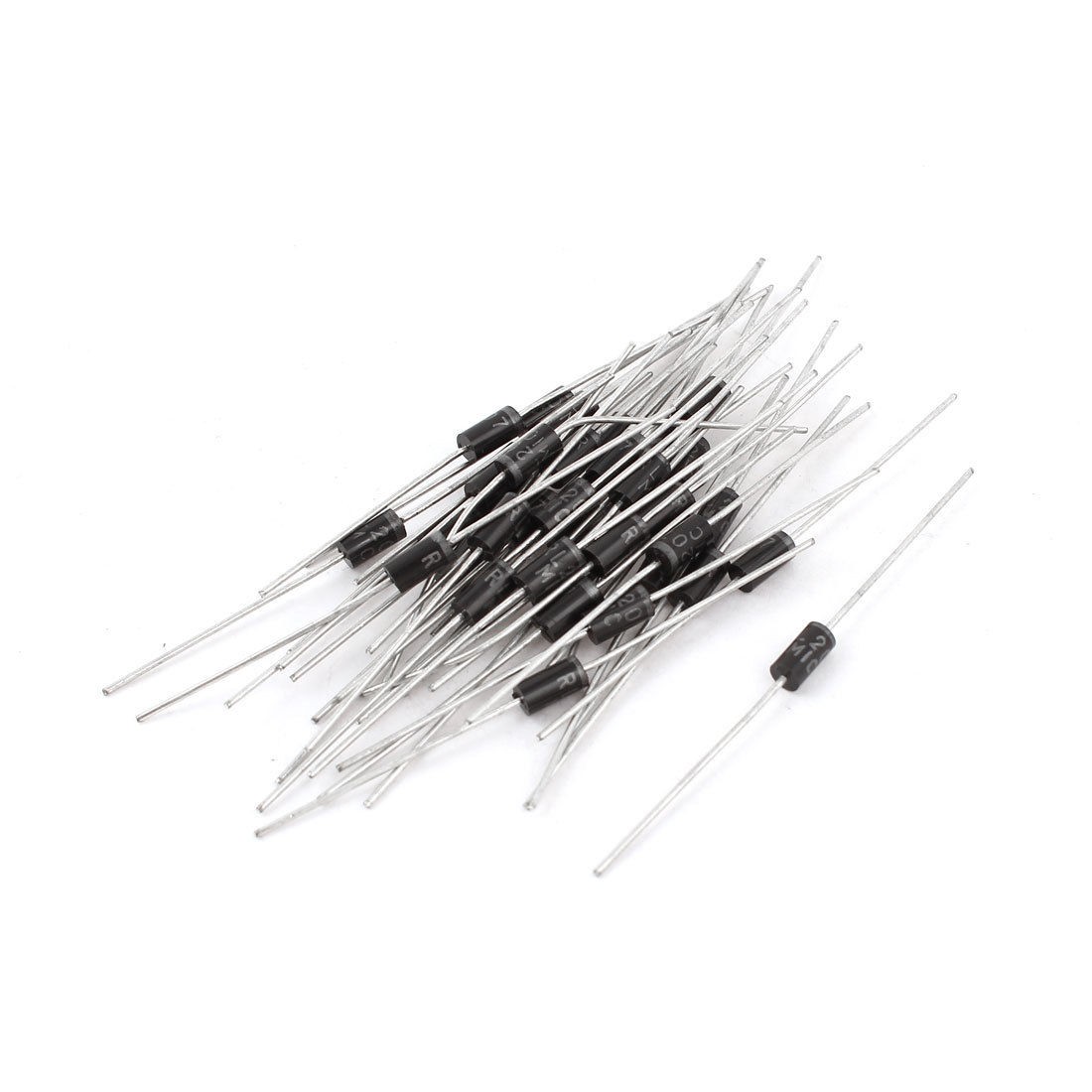 40 Pcs Glass Passivated Rectifiers Diodes RL207 do 15 2A 1000V