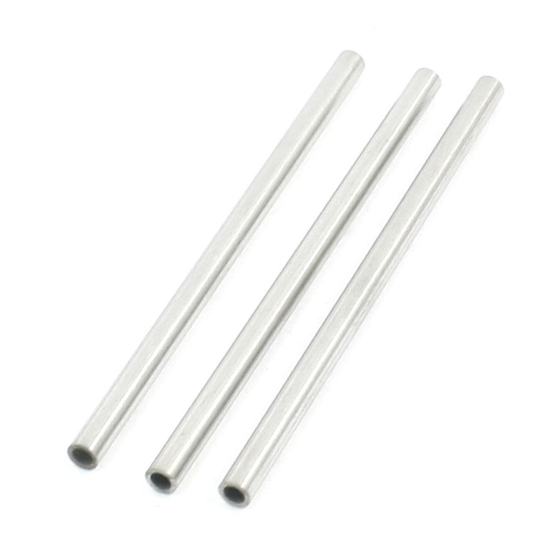 3 PCS 60mm x 3mm x 2mm Stainless Steel Round Tube Tubing Bar for RC Airplane