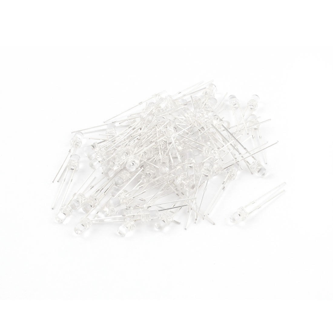 80 Pcs Super Bright 3mm Straw Hat Blue LED Lamp Light Emitting Diode DC 2 5 3 0V