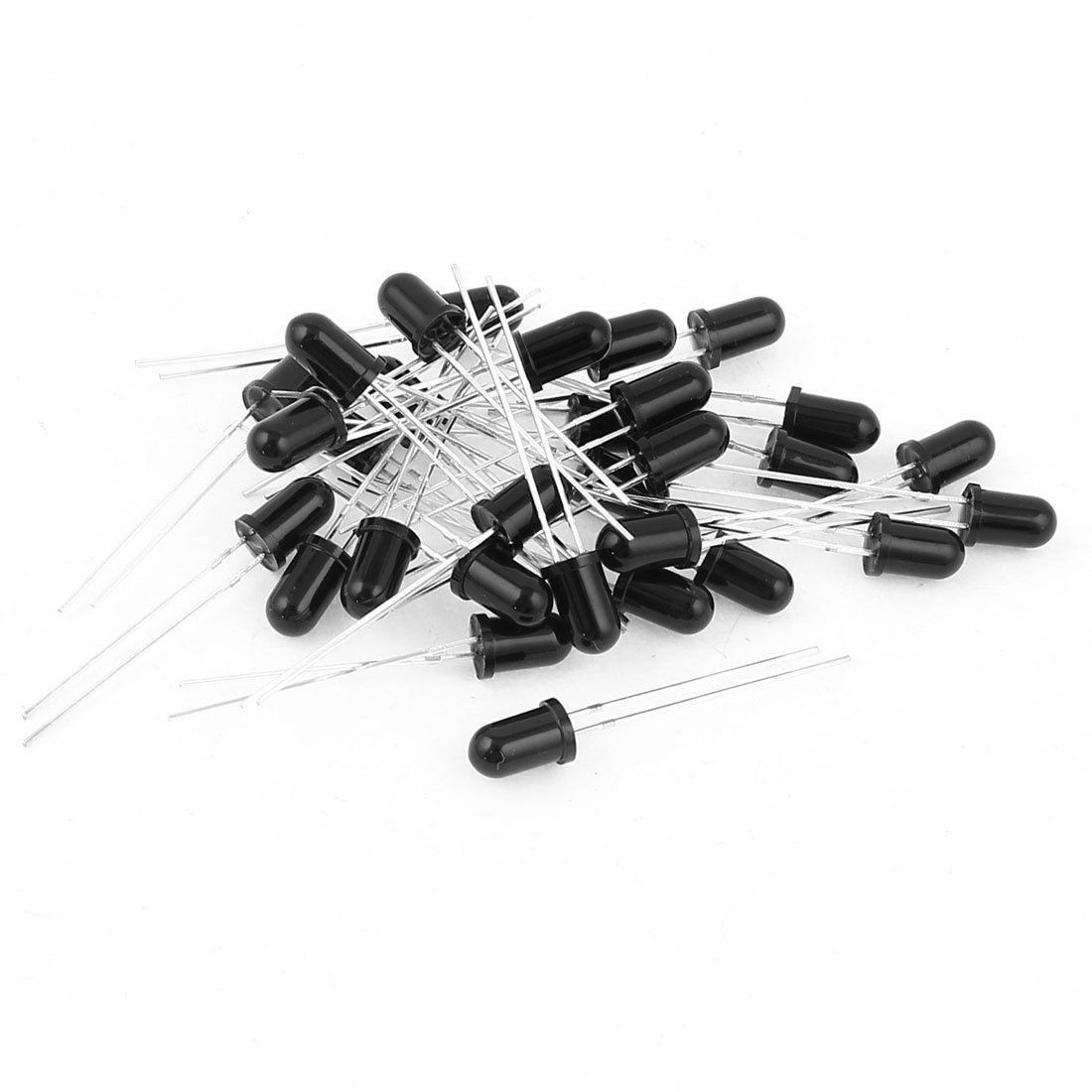 30 Pcs Black 5mm Round Head 940nm 850nm Infrared IR Receiver Receiving Diode