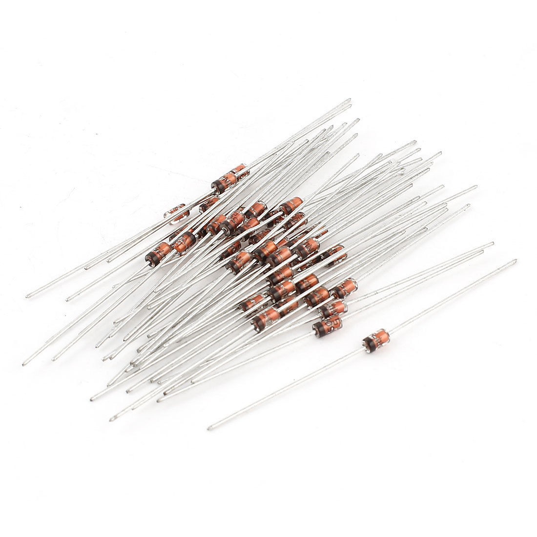 40 Pcs Axial Lead Zener Diodes Voltage Regulator 1N4750 1W 27V