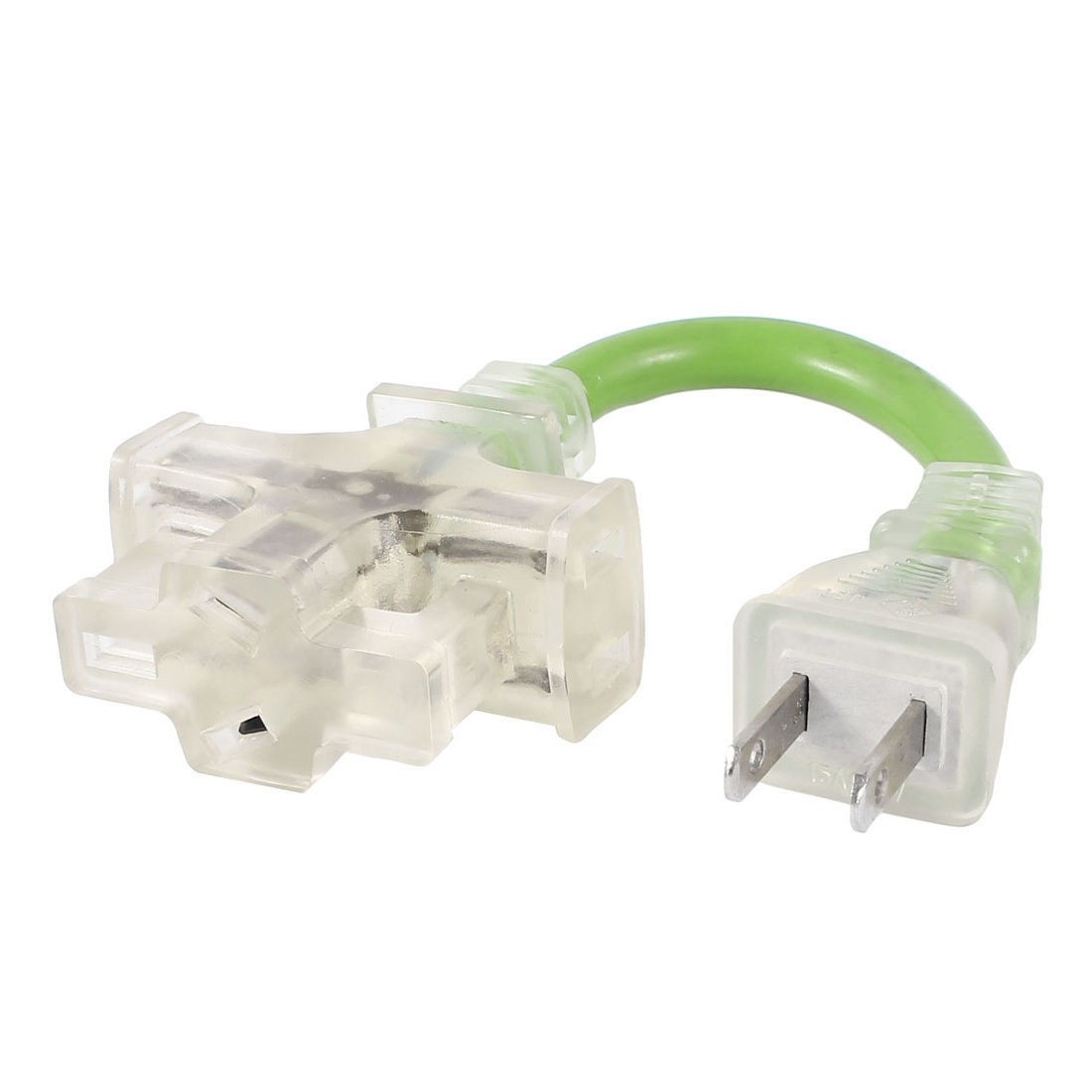 US Plug 3 Outlet AU US Sockets Electric Power Splitter Adapter Green AC 125V 15A