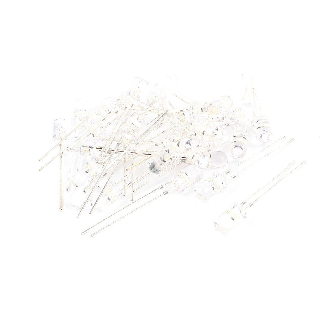 30 Pcs 5mm Dia Round Head Flash Green LED Bulb Light Emitting Diodes