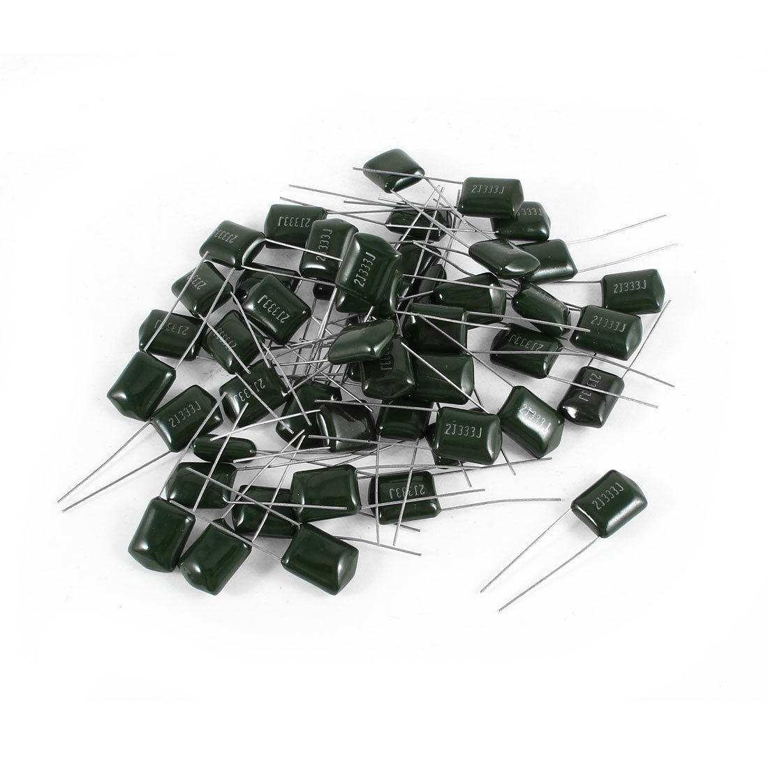 50 Pcs Radial Leads Polyester Film Cap Capacitors Green 2J333J 630V 33nF 5