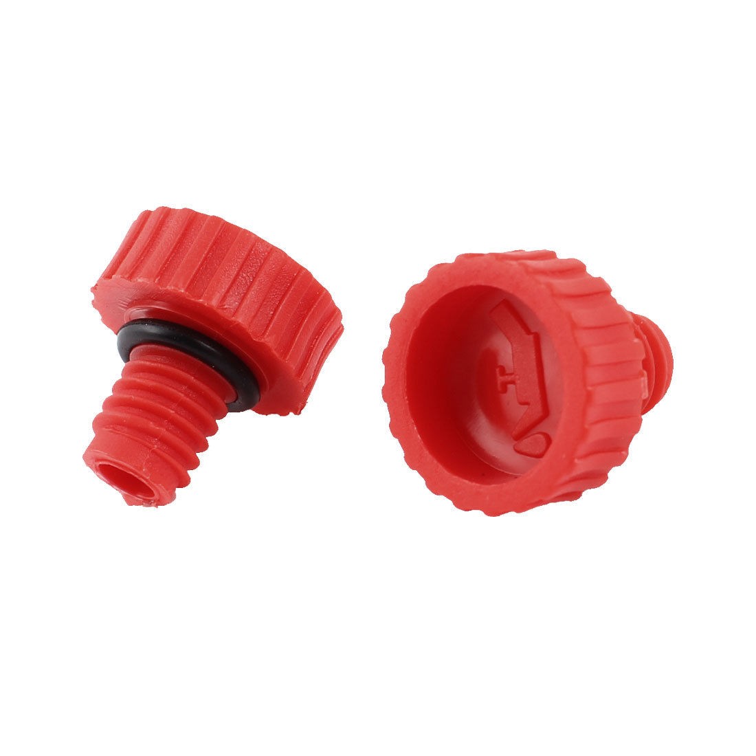 11mm Male Thread Nonslip Red Black Oil Plug for Air Compressor 2pcs