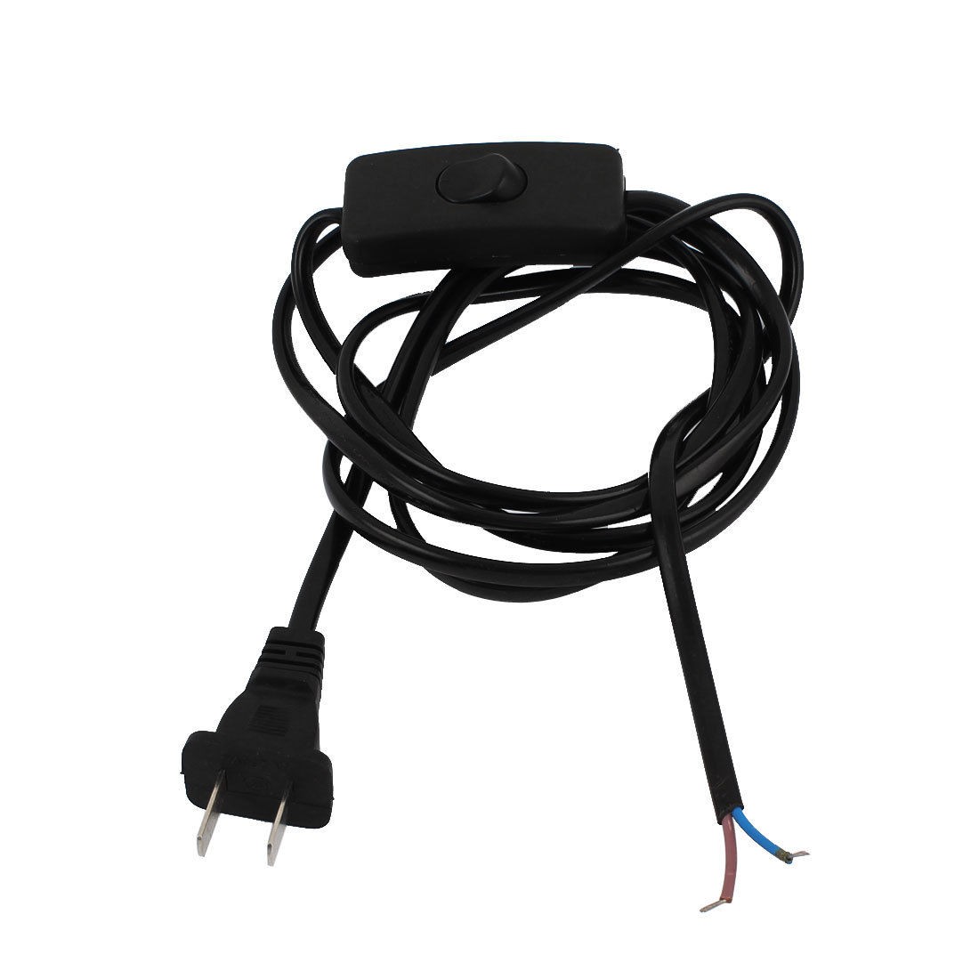 US Plug AC110 220V 2A Type 303 in Line Switch Control Power Cord Cable 6ft Black