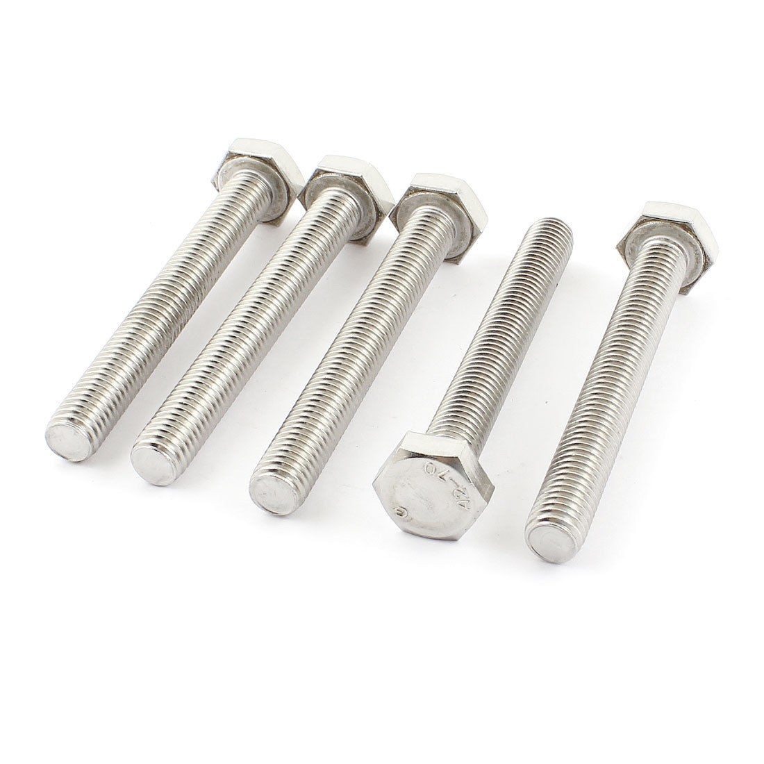 5pcs A2 70 Stainless Steel Hex Hexgon Cap Srews 10mm x 70mm