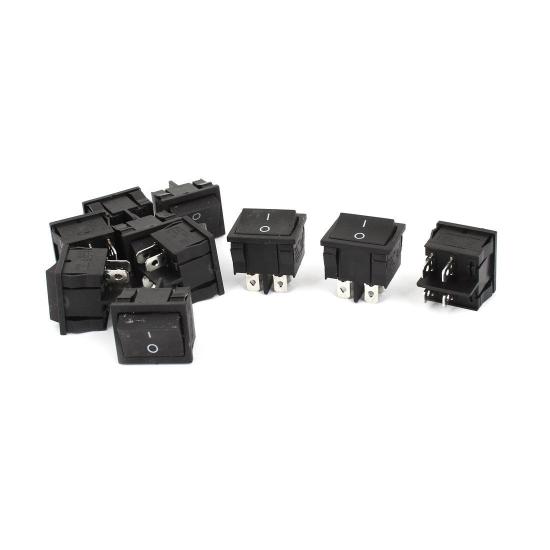 AC 125V/10A 250V/6A 4 Termial DPST ON/OFF 2-Position Rocker Switch KCD2-49 10PCS