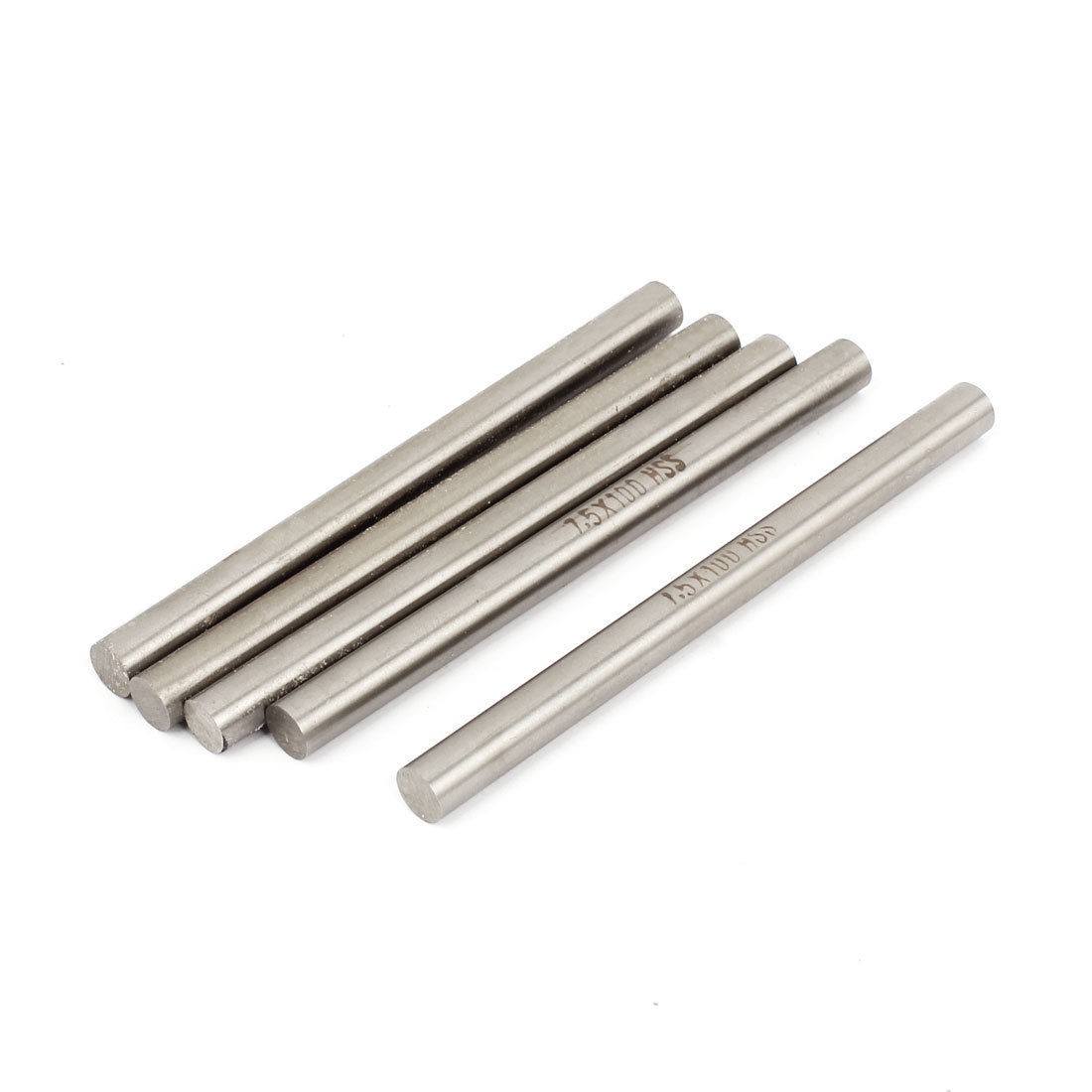 Industry 7 5mm Diameter 100mm Length HSS Plug Pin Gage Gauge 5pcs