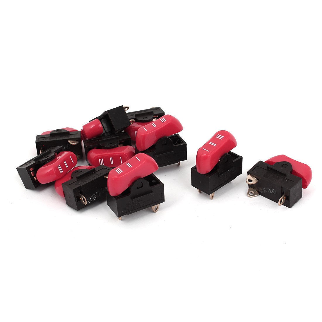 10pcs AC 250V 10 1A AC 125V 16A 3 Position Locking SPDT Rocker Switch