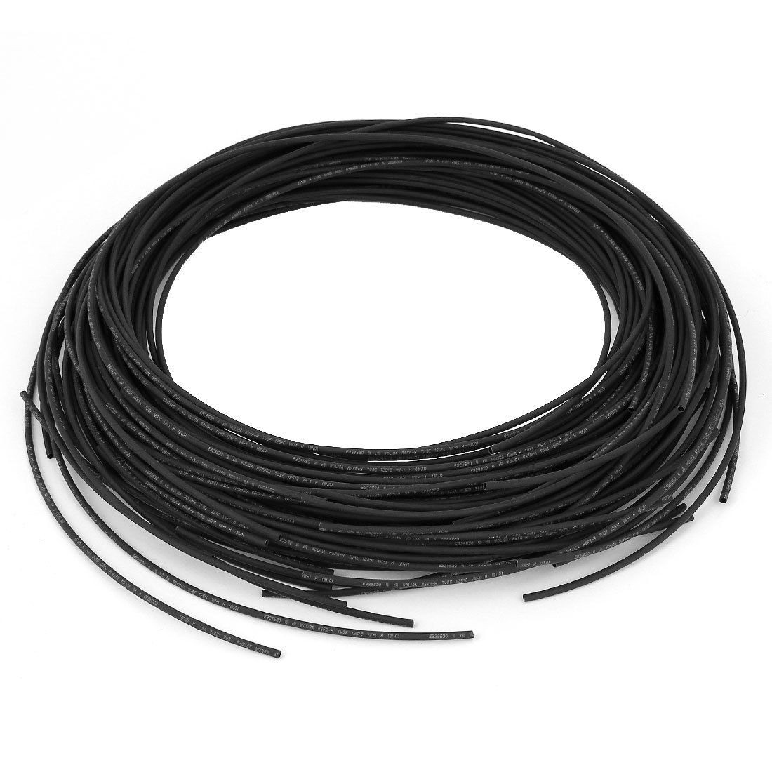 32pcs Black Polyolefin 1mm Dia 1M Long 2 1 Heat Shrinking Shrinkable Tube Tubing