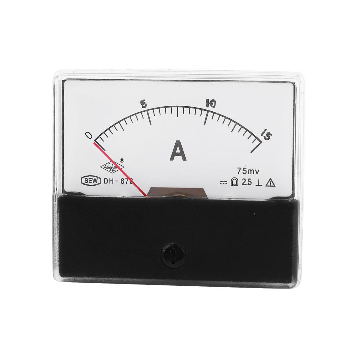 DC 0 15A Fine Tuning Dial Current Test Panel Meter Ammeter