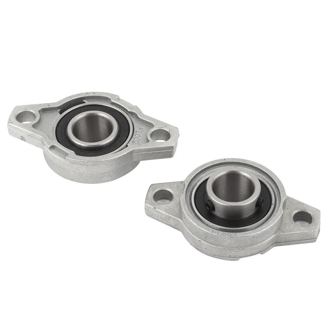 KFL002 FL002 Self Aligning Pillow Block Flange Bearing 15mm Shaft 2pcs