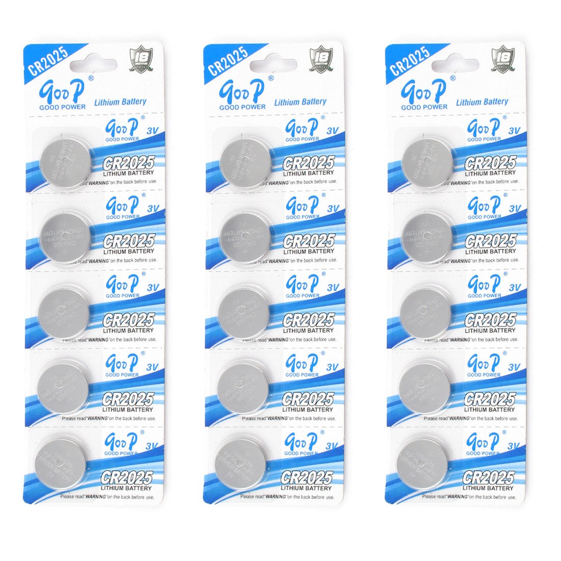 15pcs CR2025 CR 2025 3V Button Cell Coin Battery Single Use Batteries for Watch