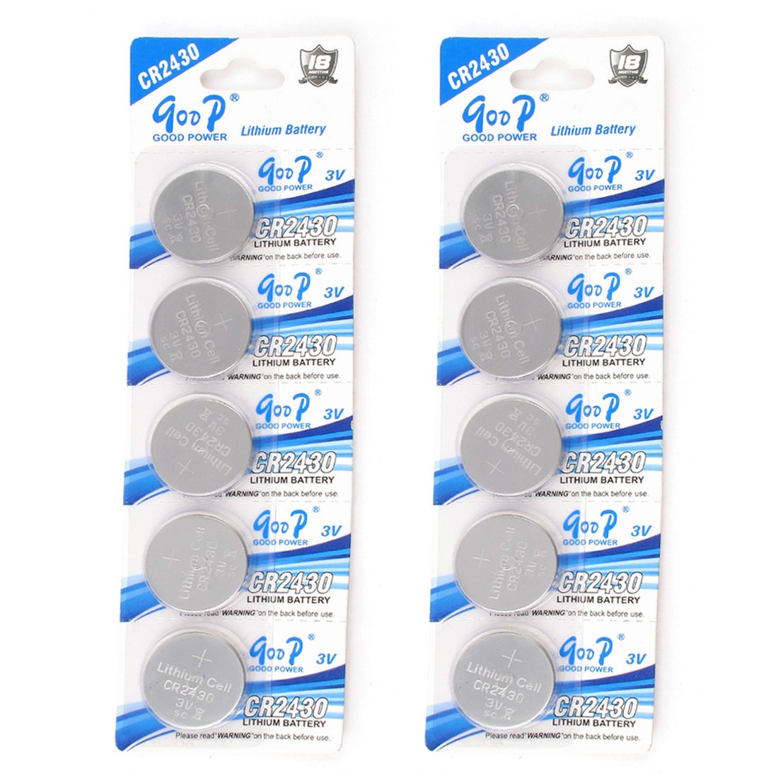 10pcs CR2430 L20 DL2430 ECR2450 Coin Button Cell Battery 3V Li ion Coin New