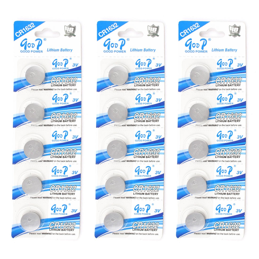 15pcs New ECR1632 CR1632 LM1632 Button Cell Coin Battery Single Use Batteries