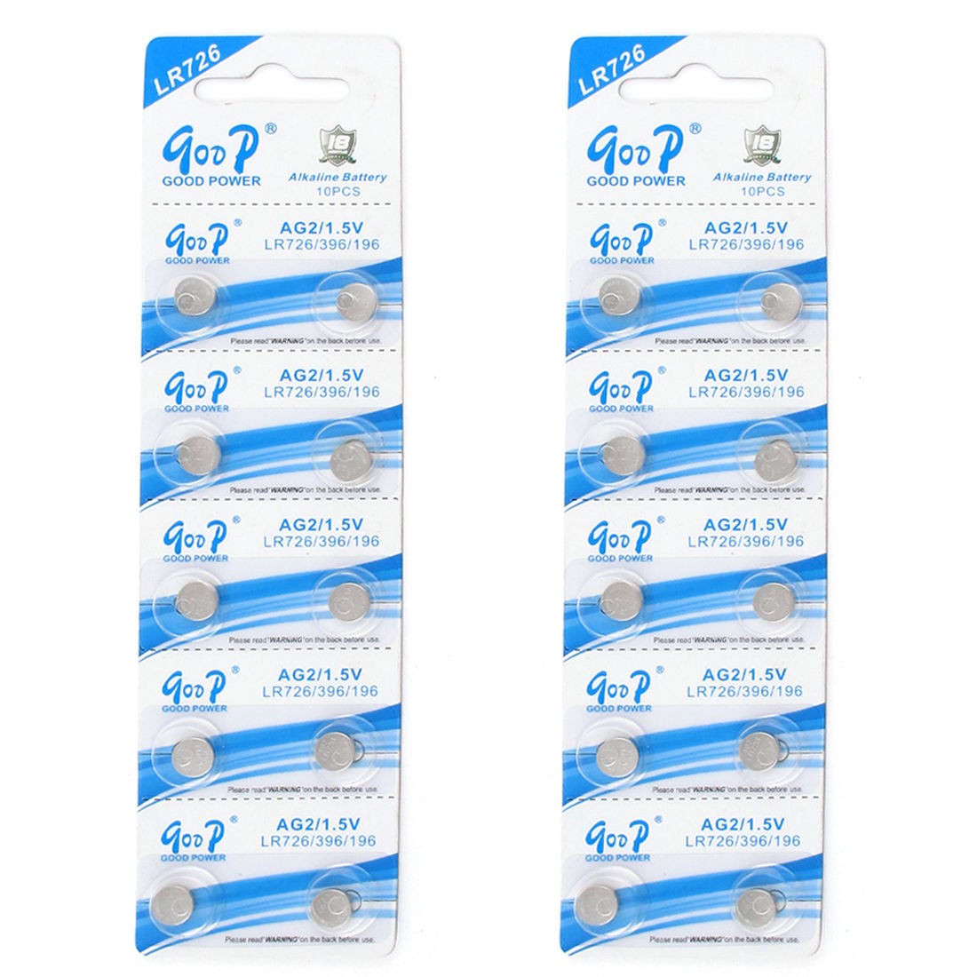 20x AG2 396A LR726 SR726SW CX59 L726 SR59 397 Alkaline Button Cell Watch Battery