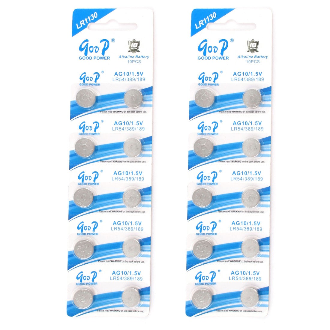 20PCS AG10 LR1130 389 390 RW89626 L1131 LR54 D389 Alkaline Button Cell Battery