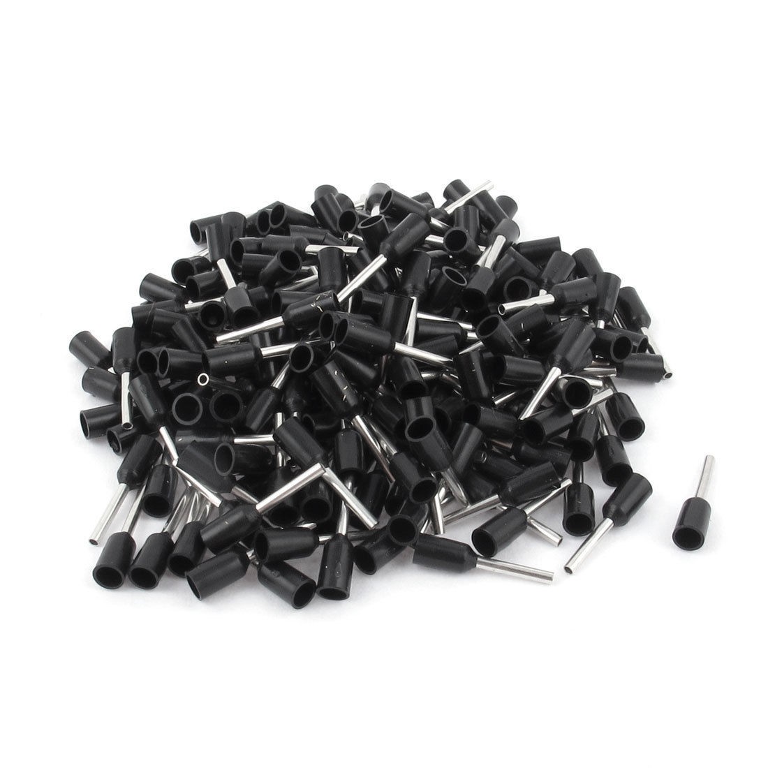 200pcs E0508 22AWG Insulated Ferrule Wire Cord End Terminal Connector Black