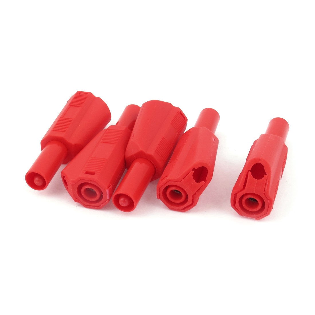 5 Pcs Red Female Security Fully Insulation Banana Plug Connector for Instrument