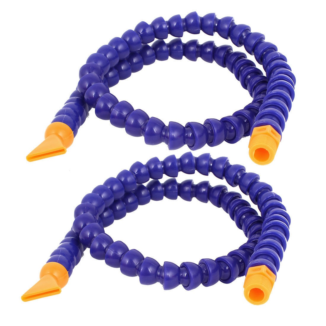 2 Pcs Lathe Flat Nozzle Flexible 1 4"BSP Thread Oil Coolant Pipe Hose 71cm Long