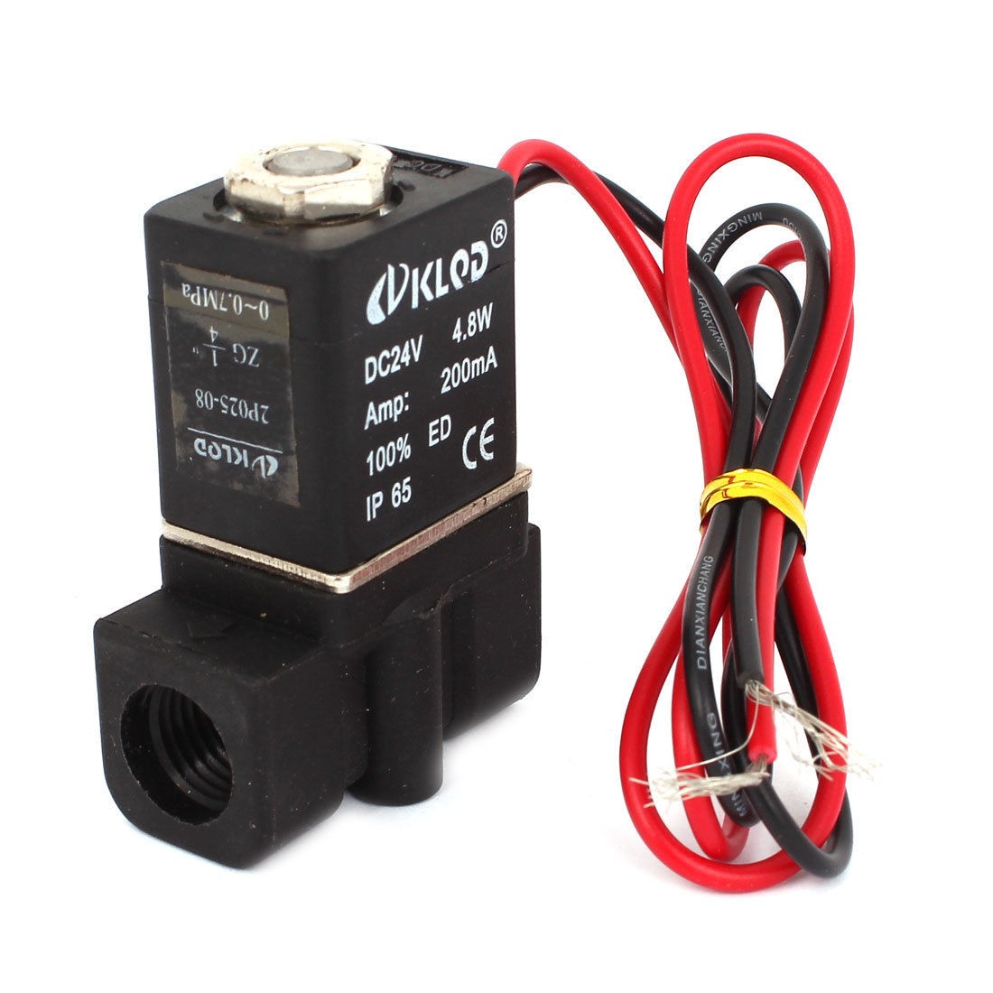 1 4 PT 2 2 Way Pneumatic Electric Solenoid Air Valve 2P025 08 DC 24V 4 8W