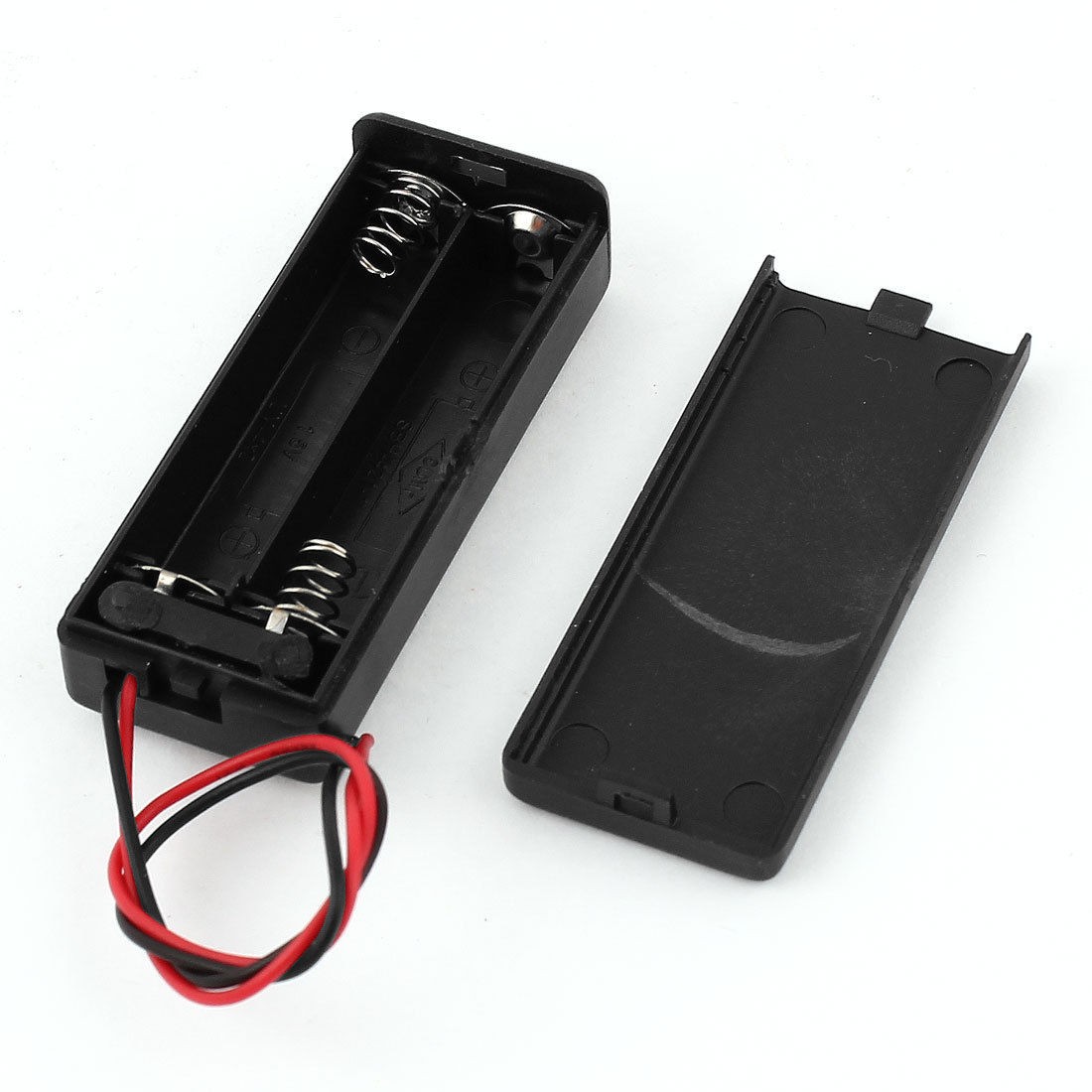 On Off Switch 6" Wire Lead 2 x 1 5V AAA Clip Battery Holder Box Case w Cover