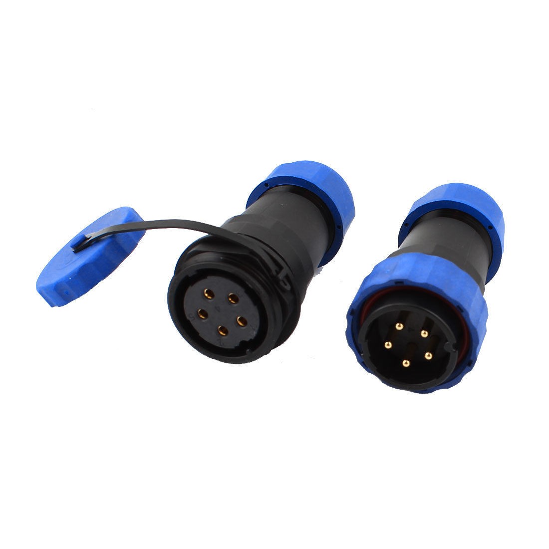 Pair Waterproof Aviation Cable Connector Plug Socket SD28 5 5 Pin IP68